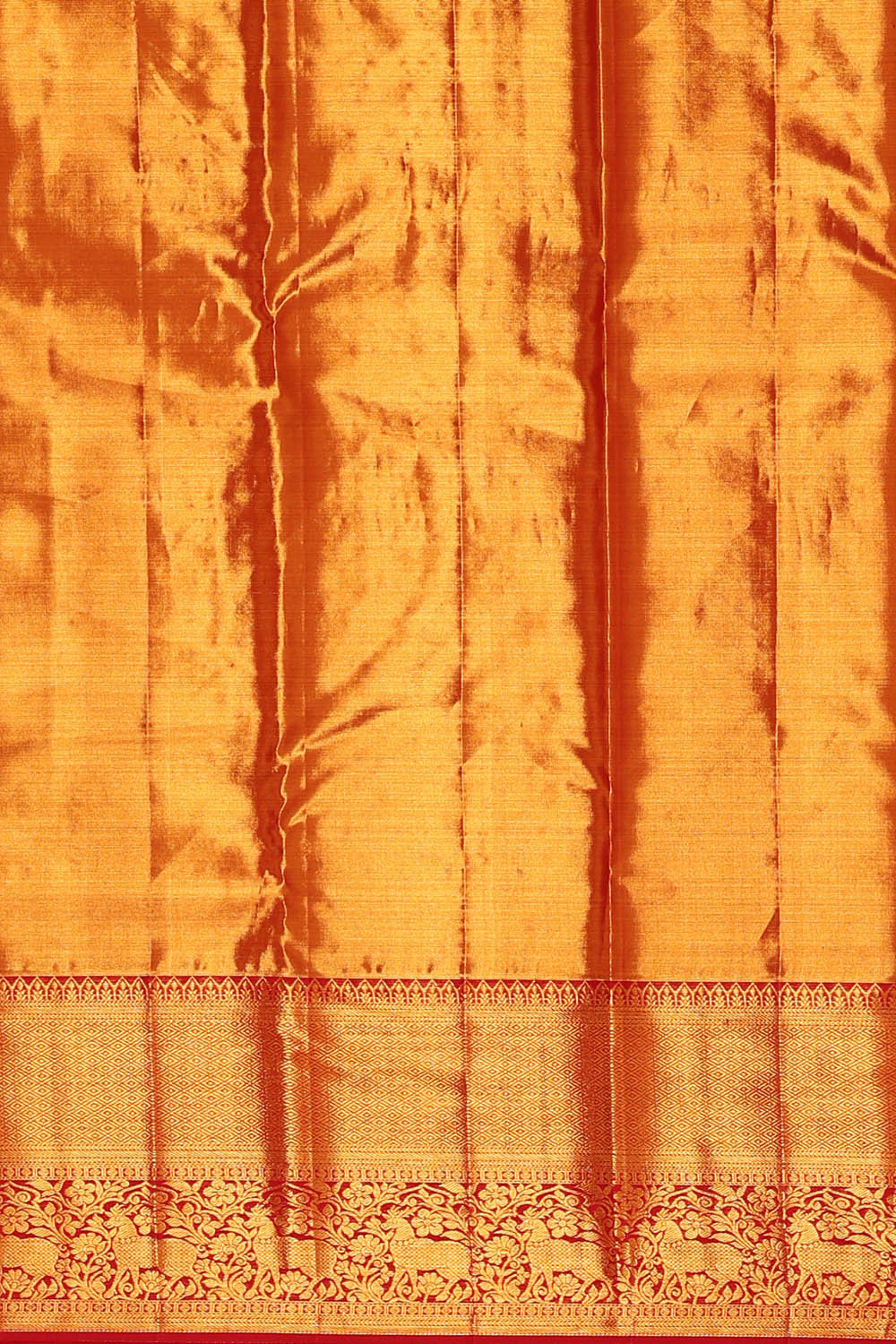 Image of Kanchipattu Golden Blue Tissue Brocade Saree