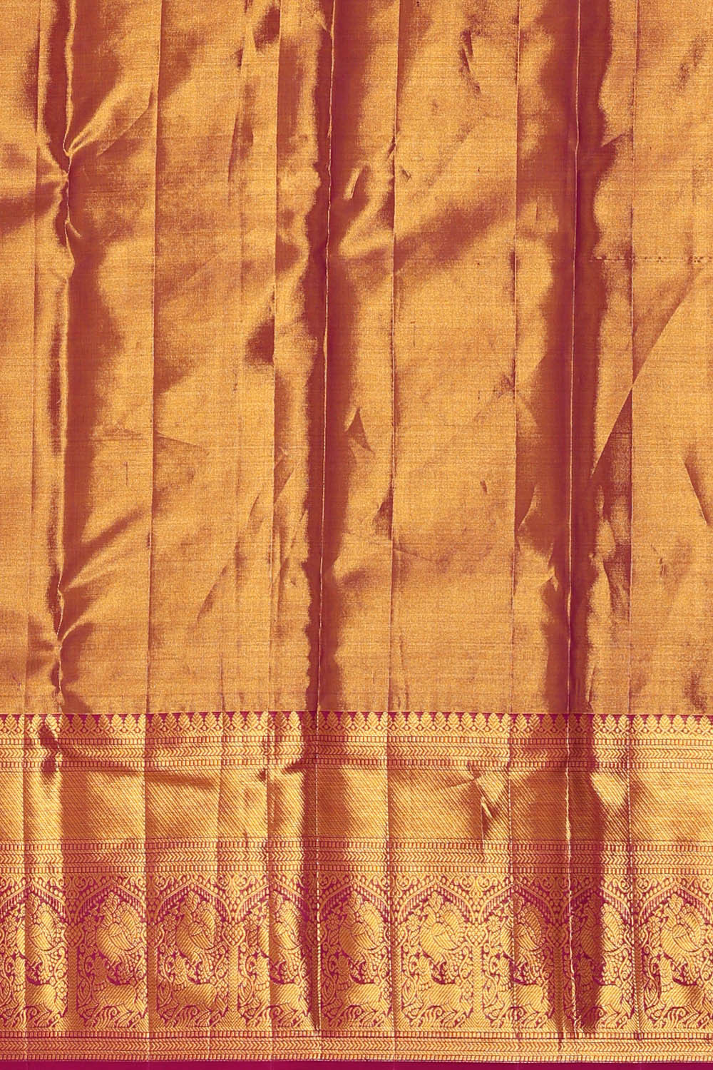Kanchipattu Mustard Yellow Tissue Brocade Saree