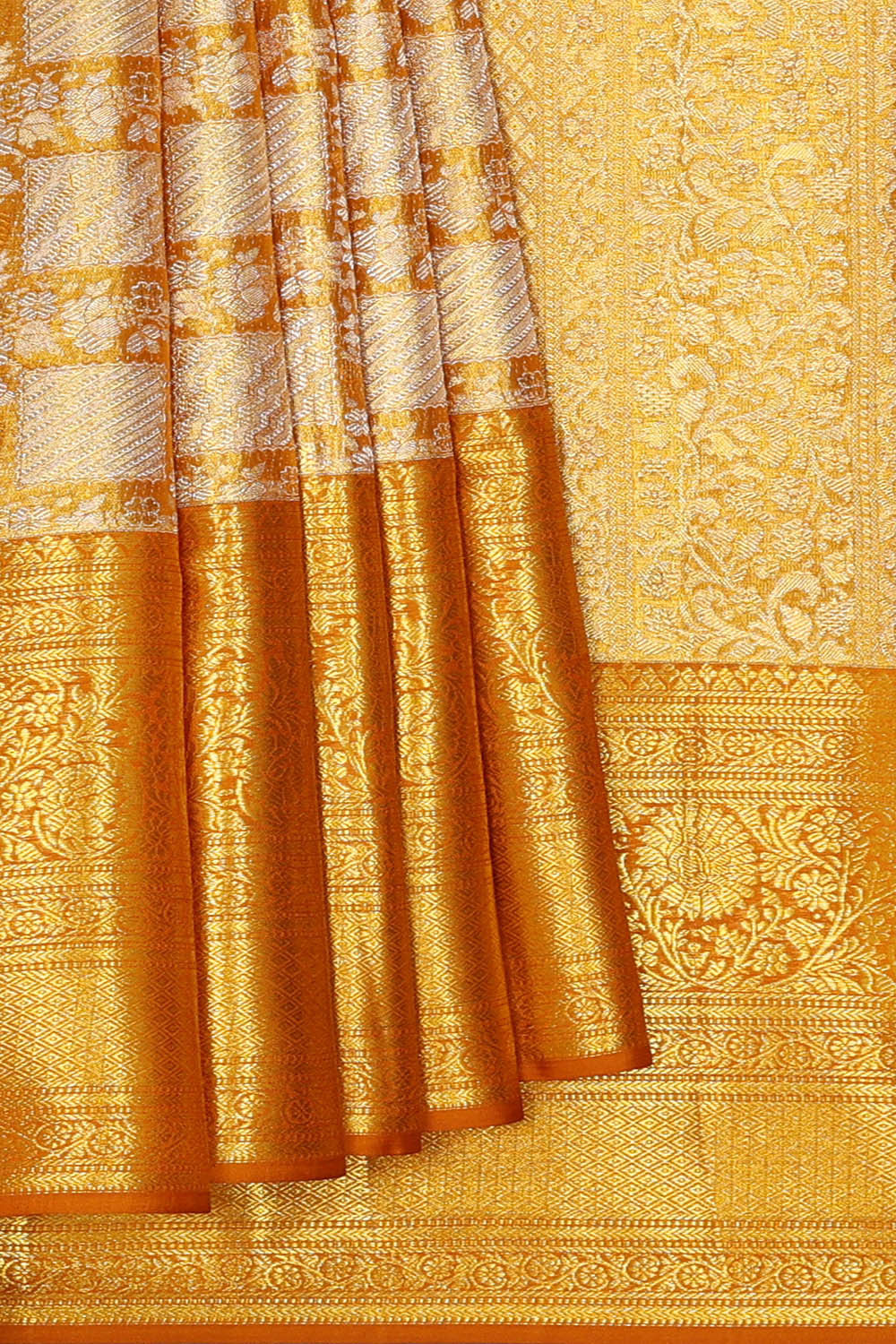 Image of Kanchipattu Gold Tissue Brocade Saree