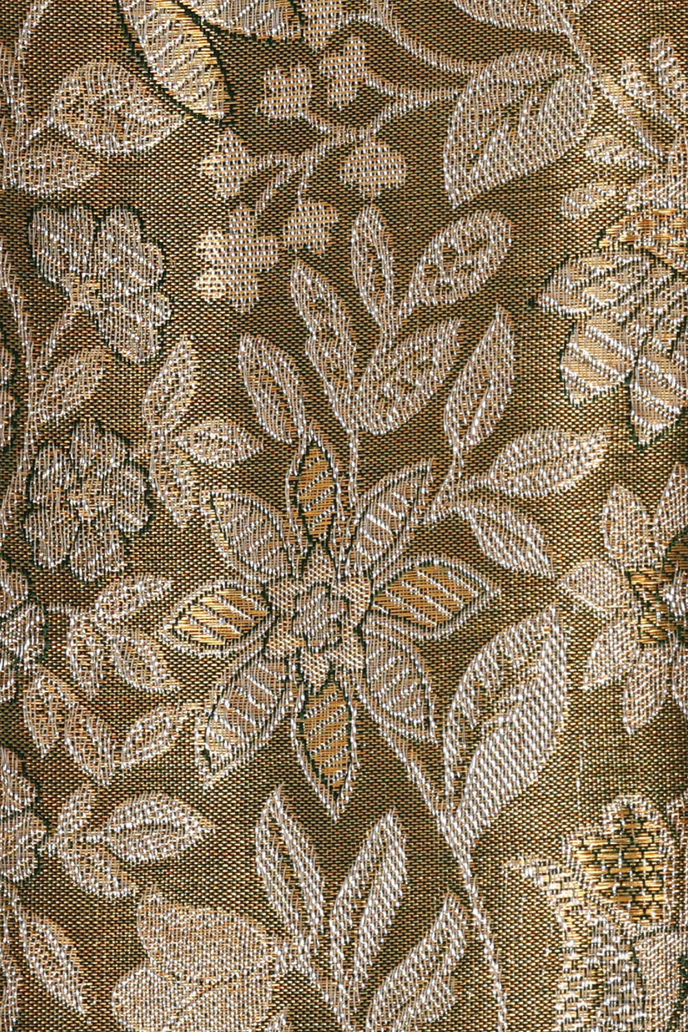 Image of Kanchipattu Golden Green Tissue Brocade Saree