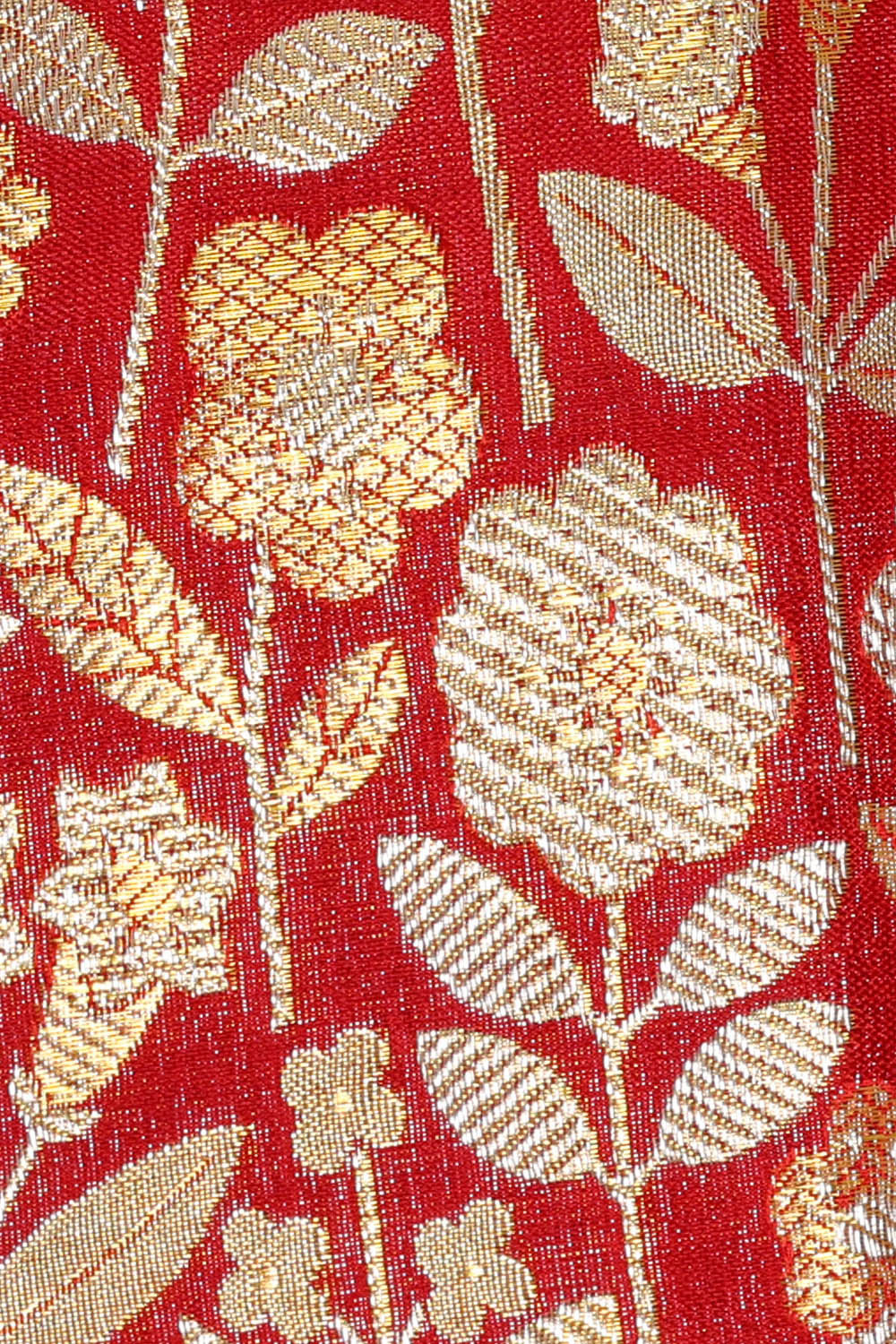 Image of Kanchipattu Red Tissue Brocade Saree