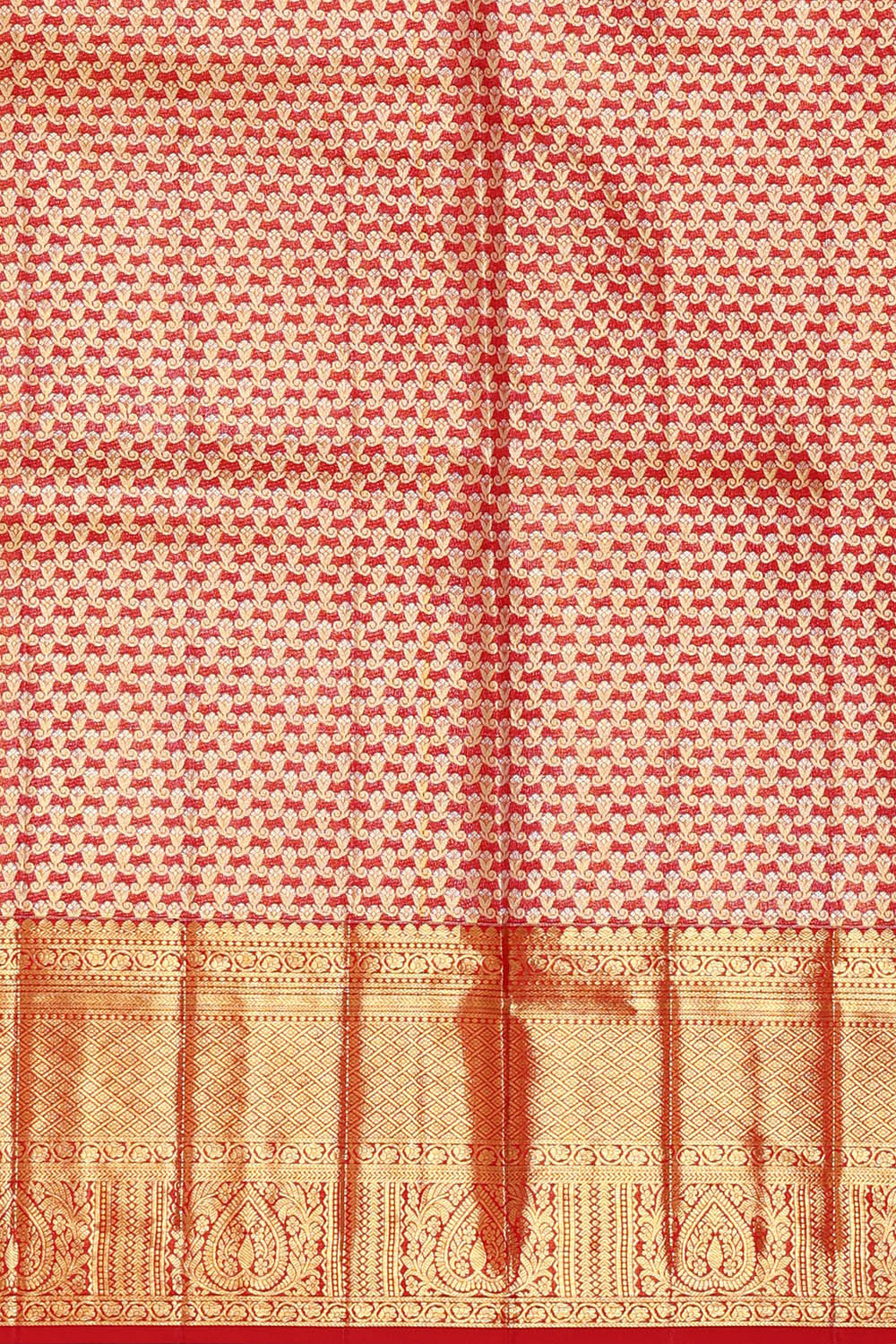 Kanchipattu Red Tissue Brocade Saree