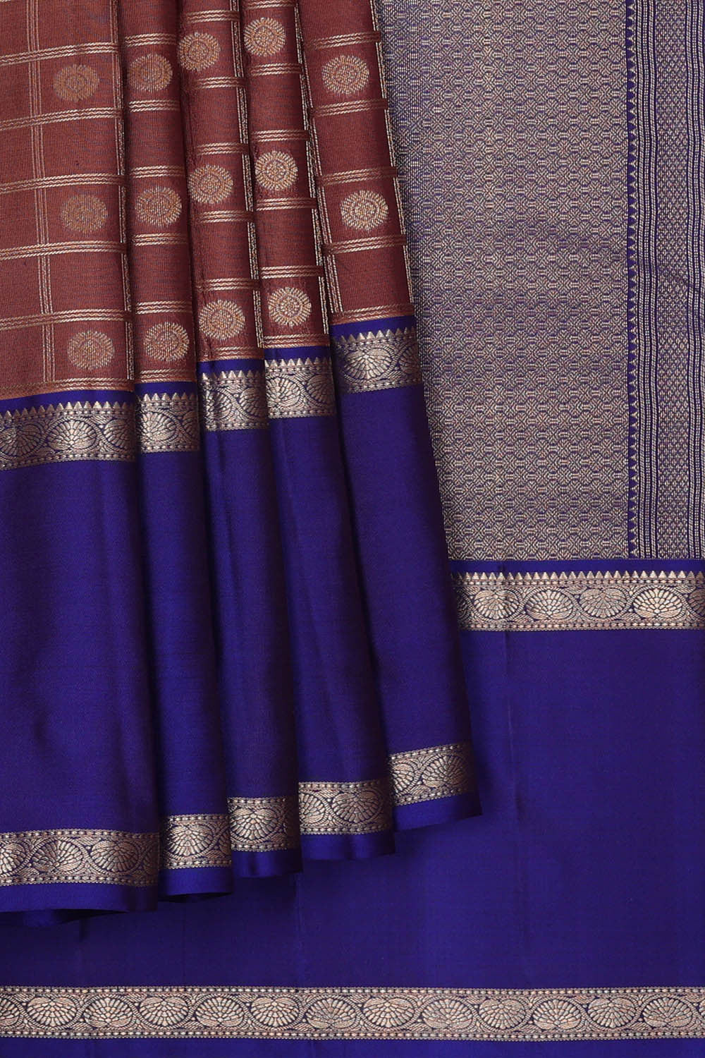 Image of Kanchipattu Brown Brocade Saree
