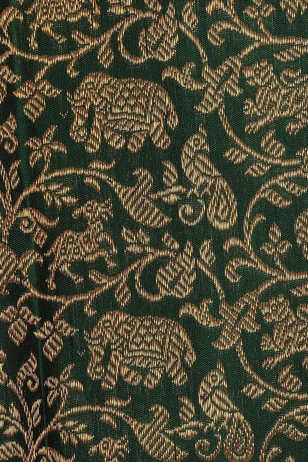 Image of Kanchipattu Bottle Green Brocade Saree