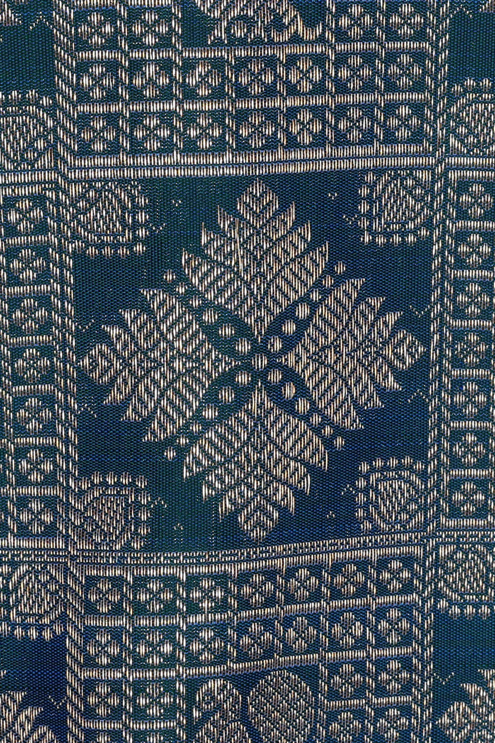 Kanchipattu Peacock Blue Brocade Saree