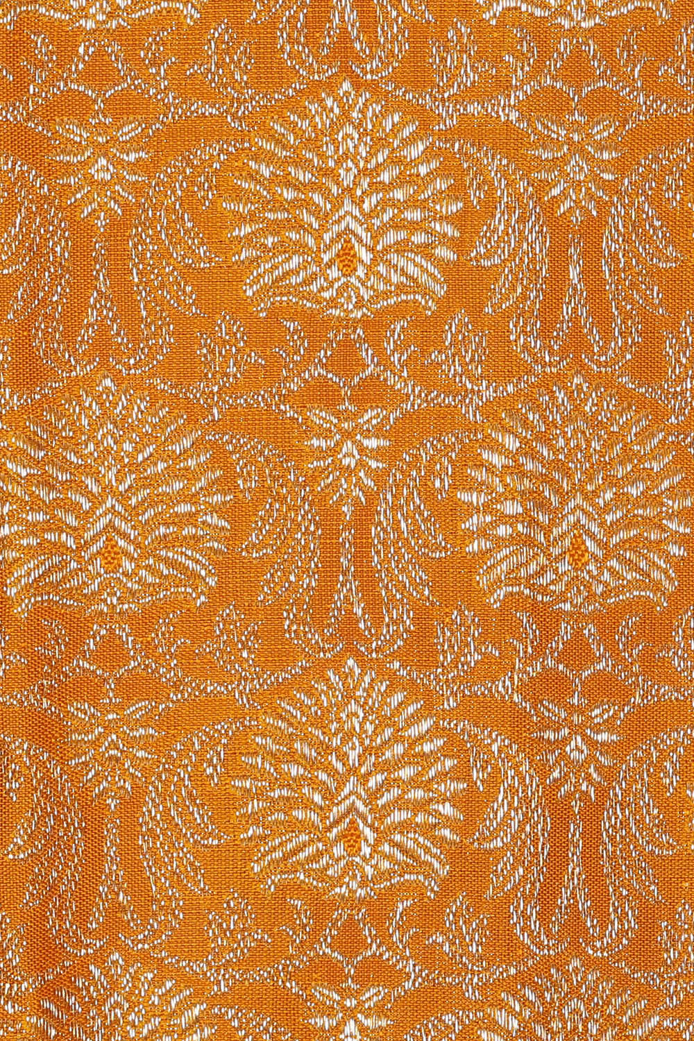 Image of Kanchipattu Mustard Yellow Brocade Saree