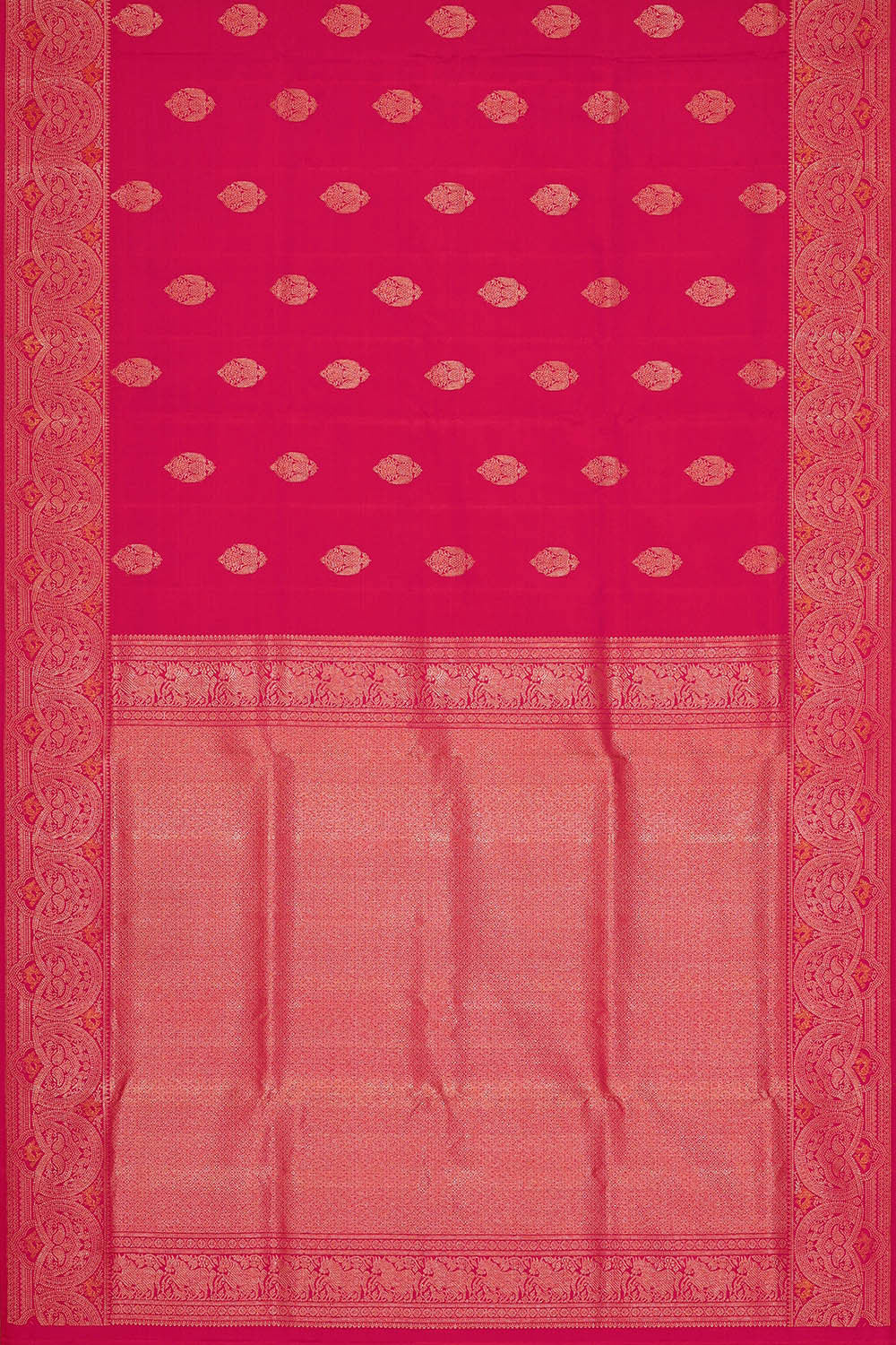 Image of Kanchipattu Rani Pink Brocade Saree