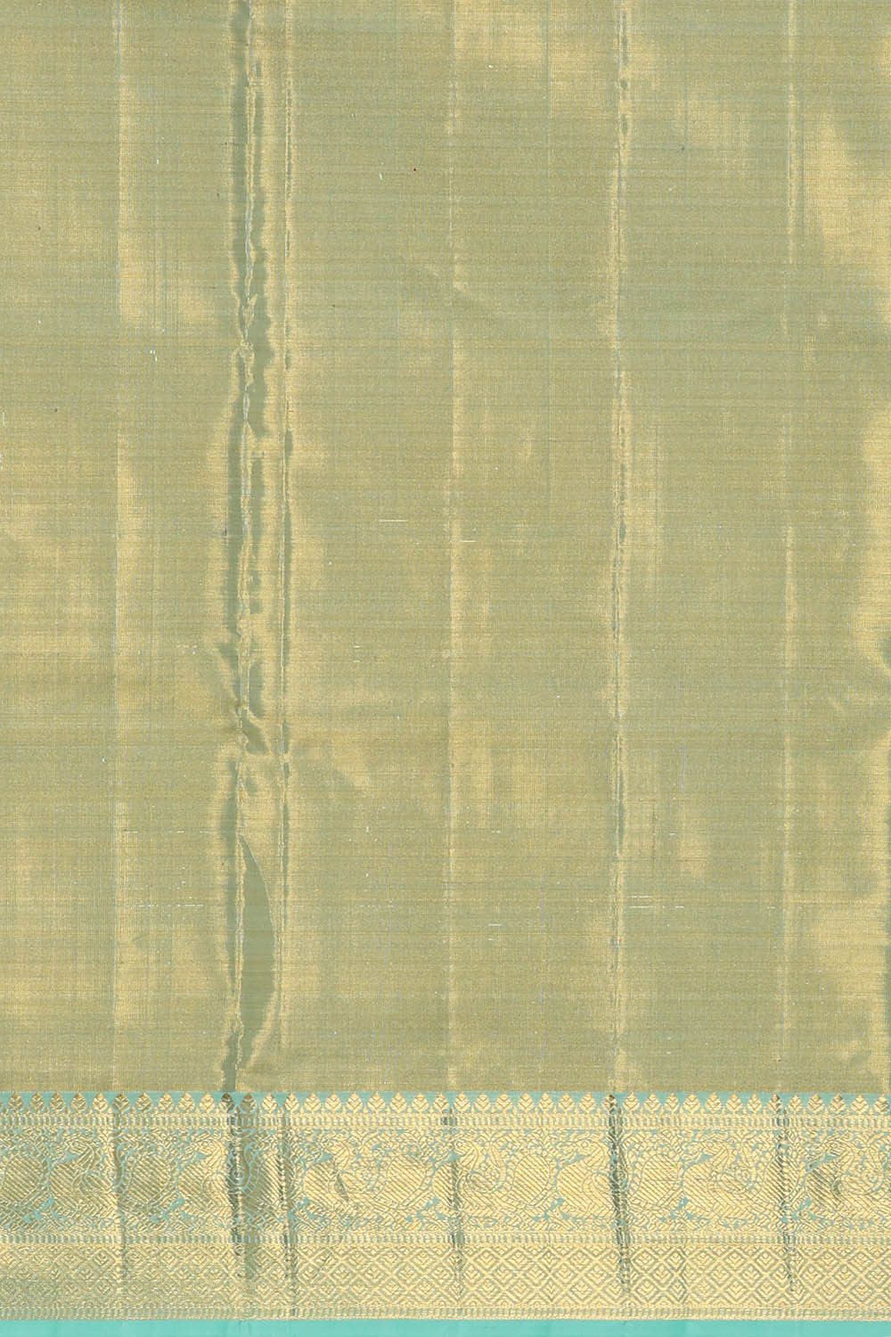 Image of Kanchipattu Golden Blue Tissue Brocade Saree