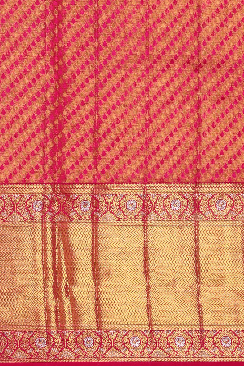 Image of Kanchipattu Rani Pink Brocade Saree