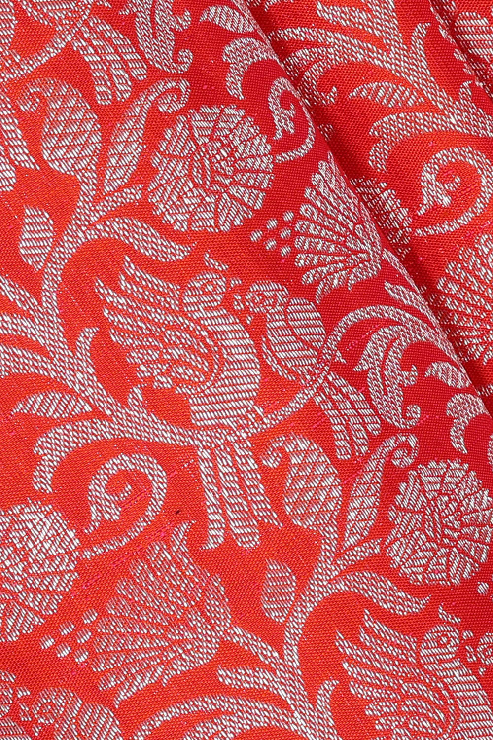 Kanchipattu Orange Brocade Saree