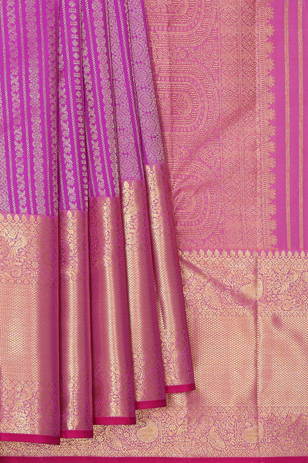 Image of Kanchipattu Lavender Pink Brocade Saree