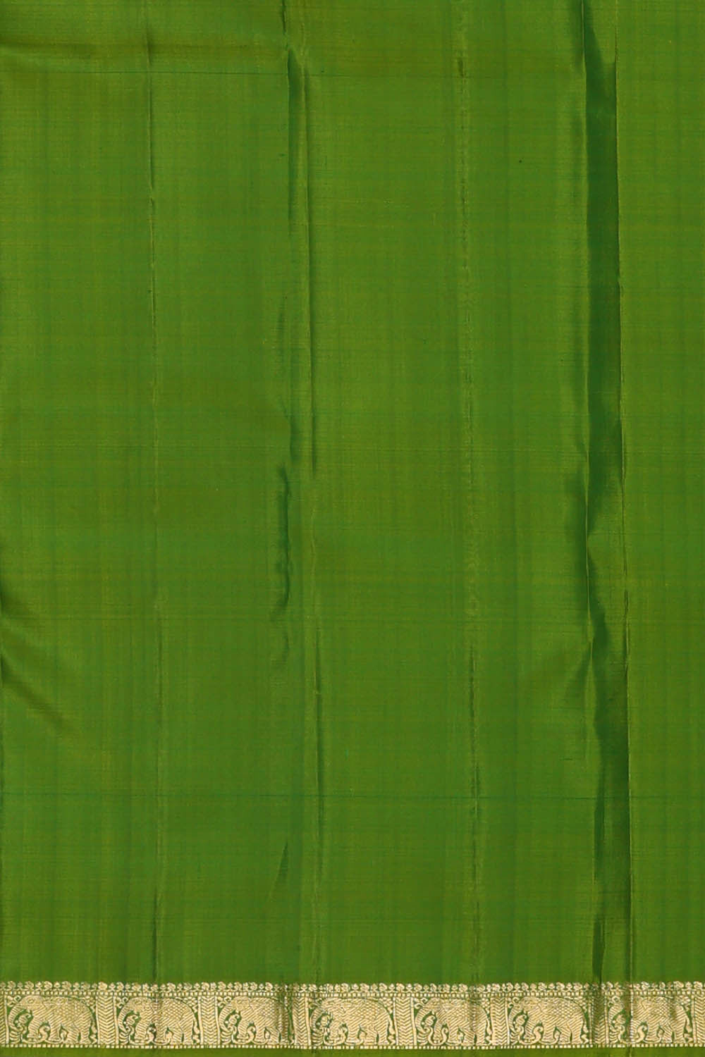 Image of Kanchipattu Parrot Green Brocade Saree