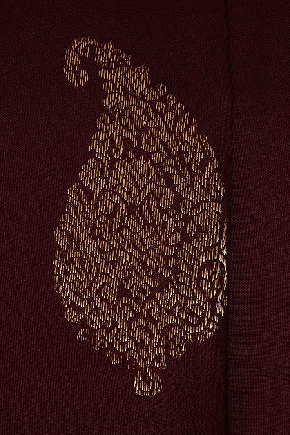 Image of Kanchipattu Maroon Brocade Saree