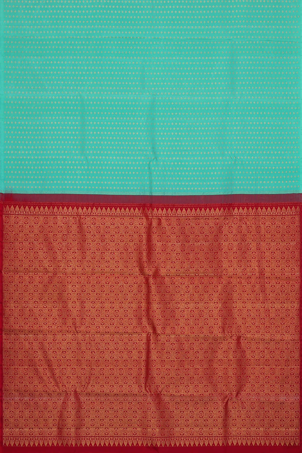 Kanchipattu Turquoise Blue Brocade Saree