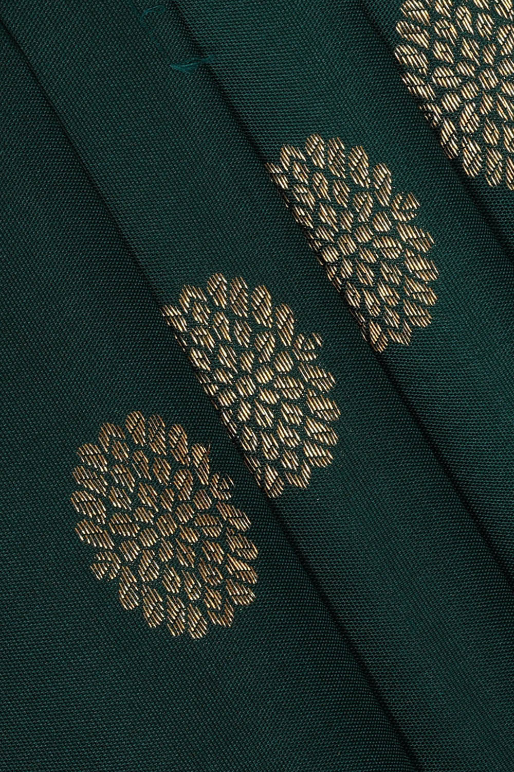 Kanchipattu Bottle Green Brocade Saree