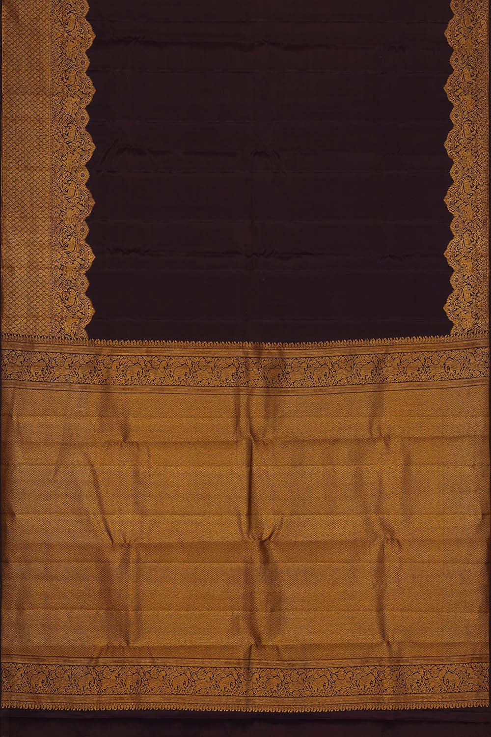 Image of Kanchipattu Maroon Brocade Saree