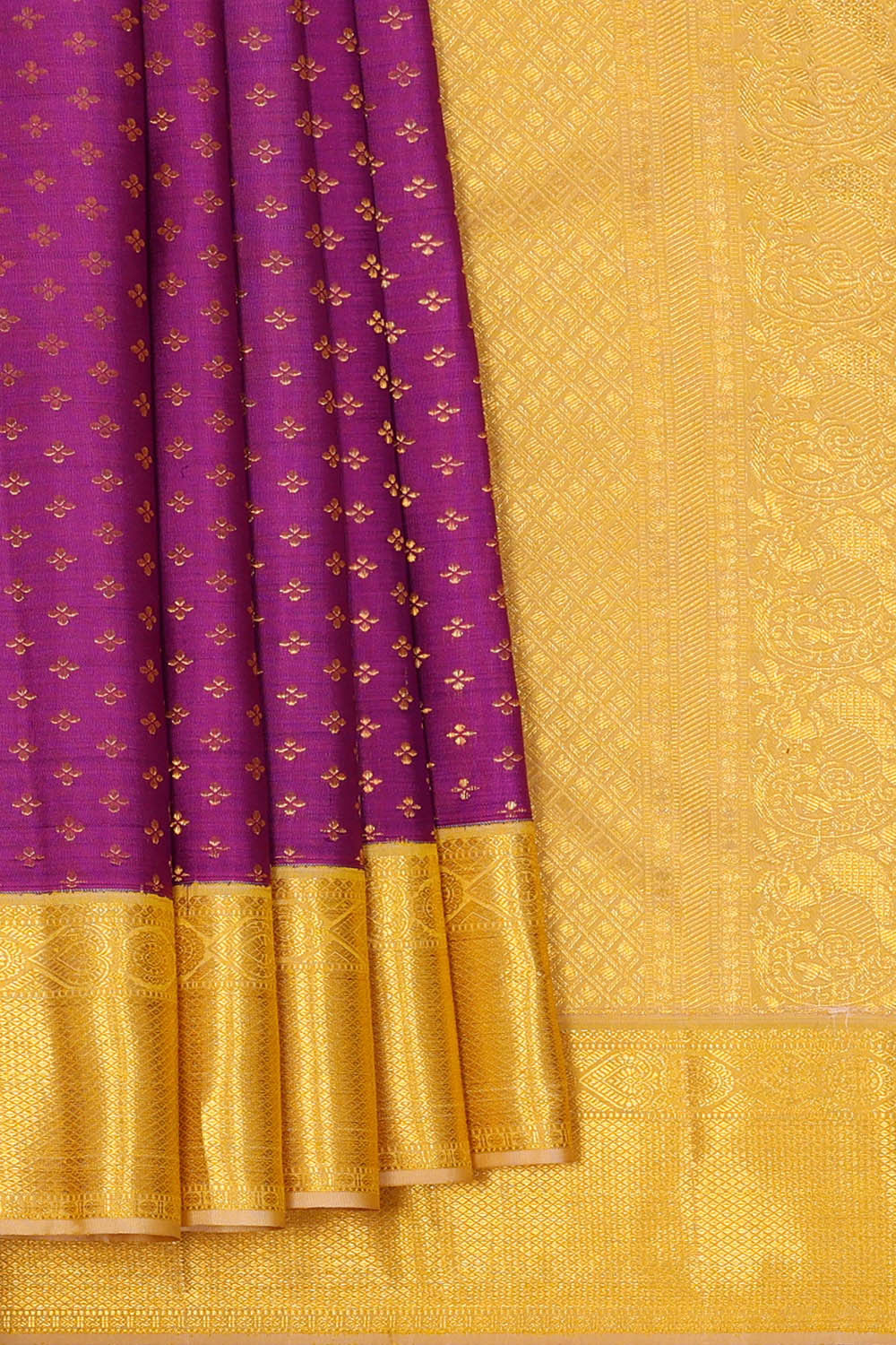 Image of Kanchipattu Magenta Purple Brocade Saree