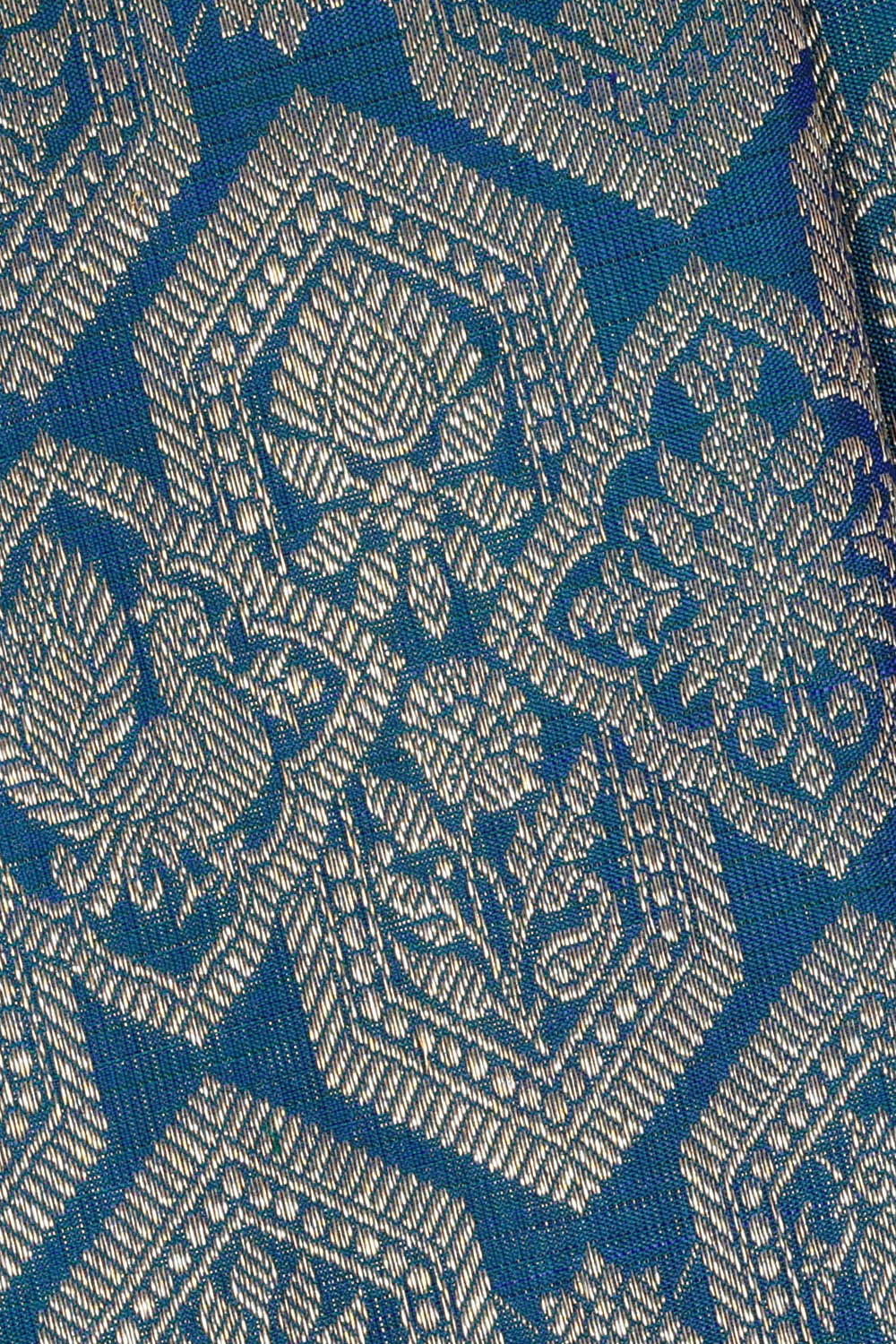 Image of Blue Kanchipattu Brocade Saree