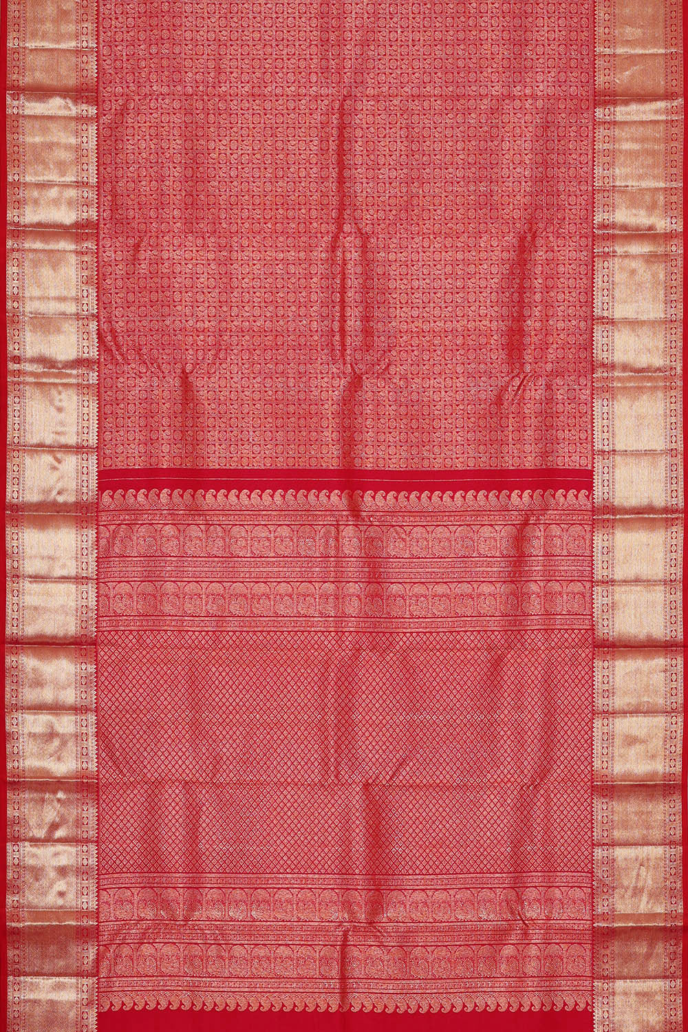 Kanchipattu Red Brocade Saree