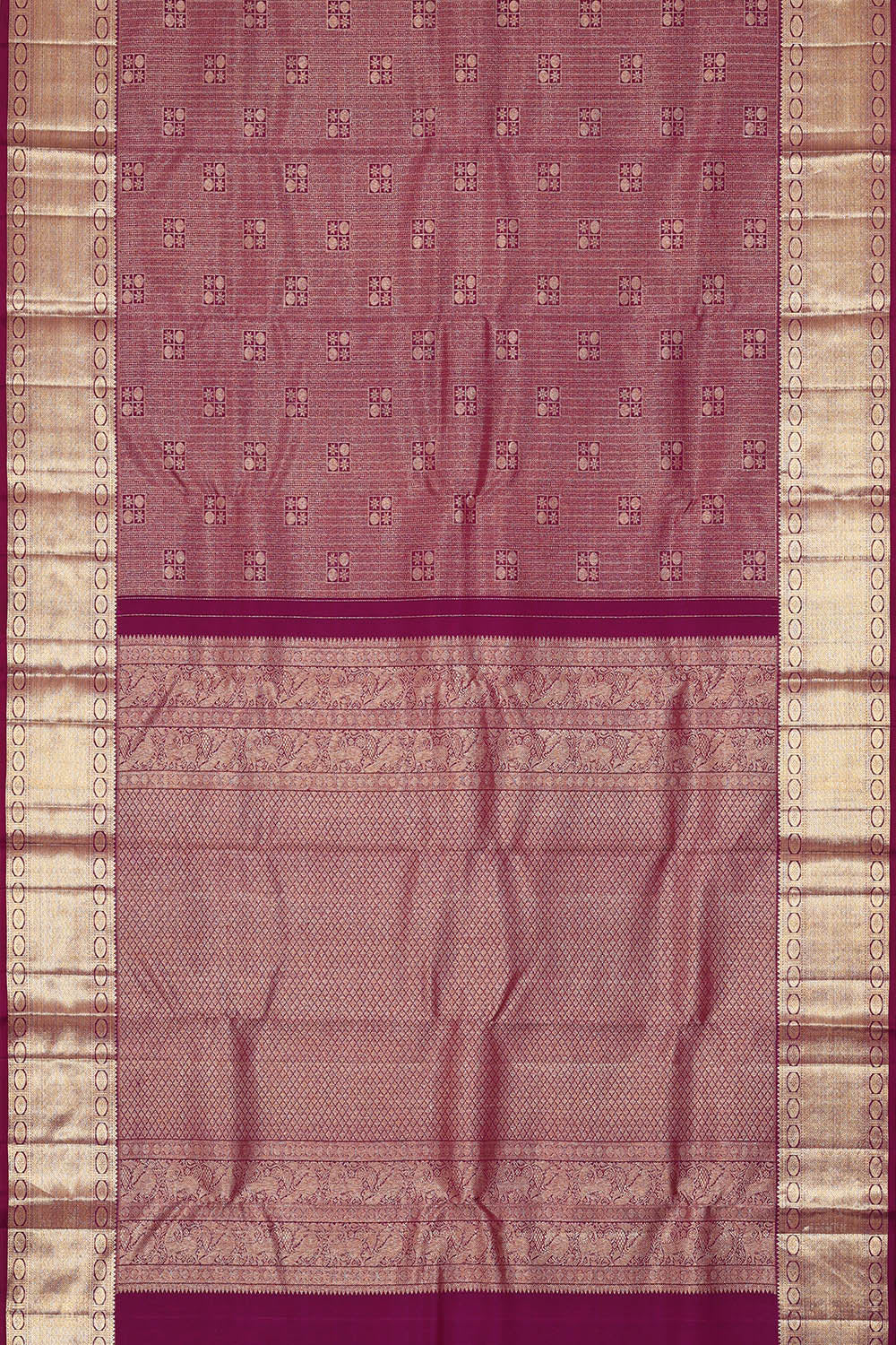 Image of Magenta-Purple Kanchipattu Brocade Saree