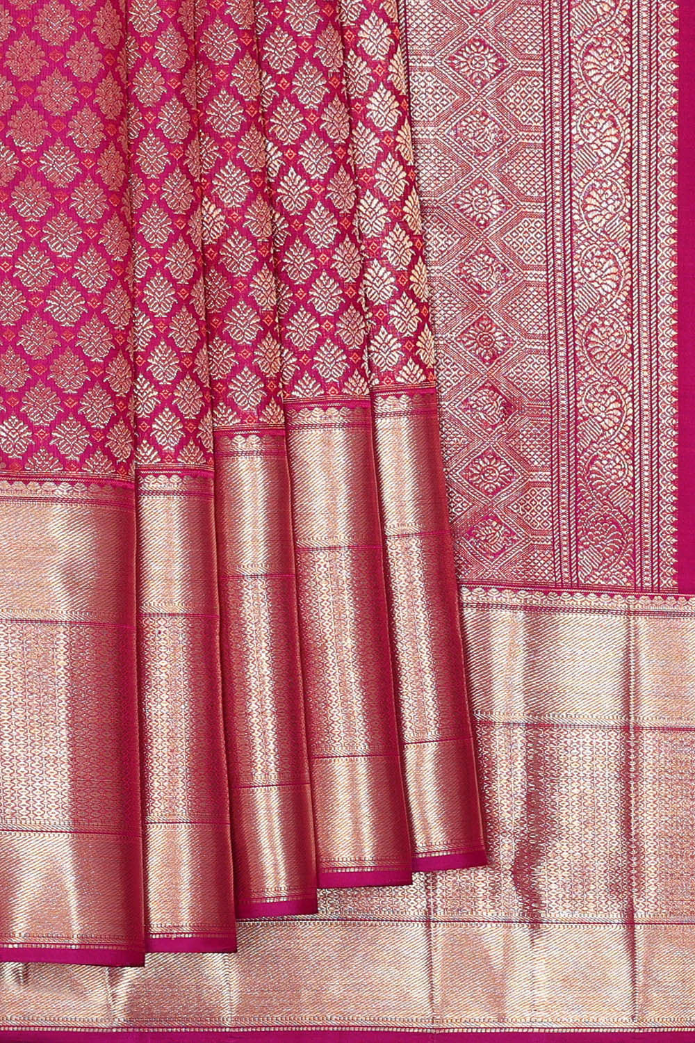 Kanchipattu Magenta Brocade Saree