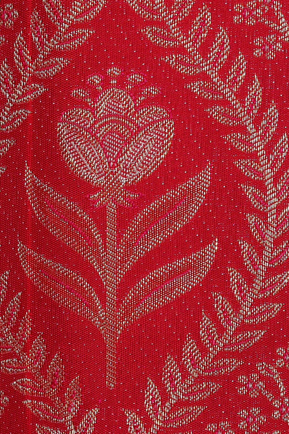 Image of Kanchipattu Pinkish Red Brocade Saree