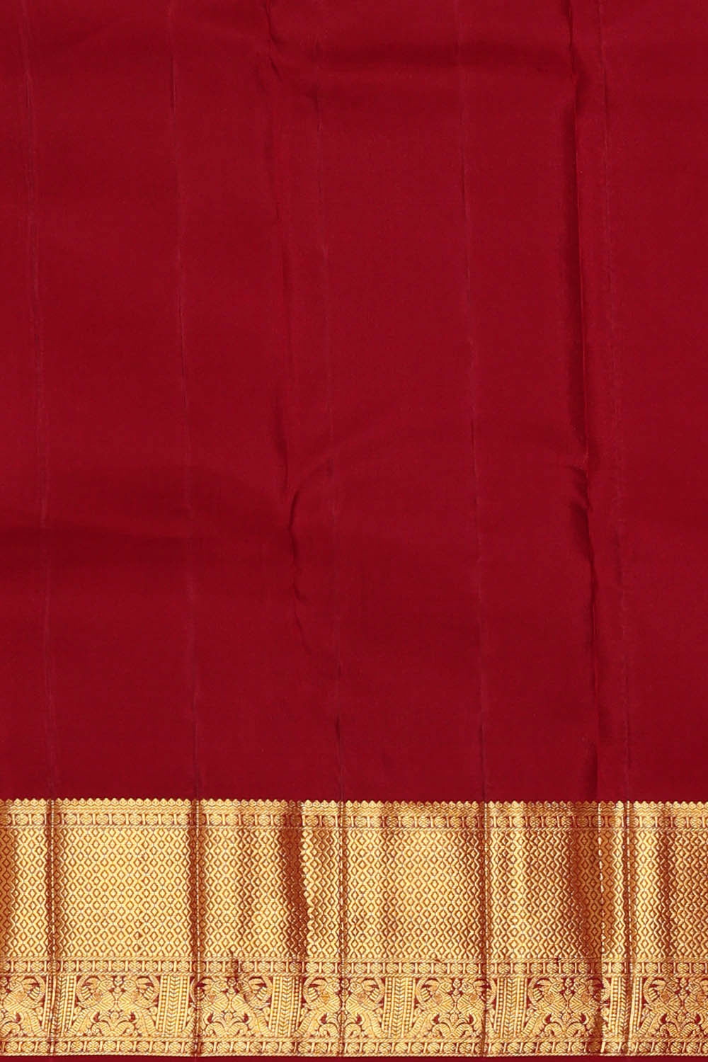 Image of Kanchipattu Dark Red Brocade Saree