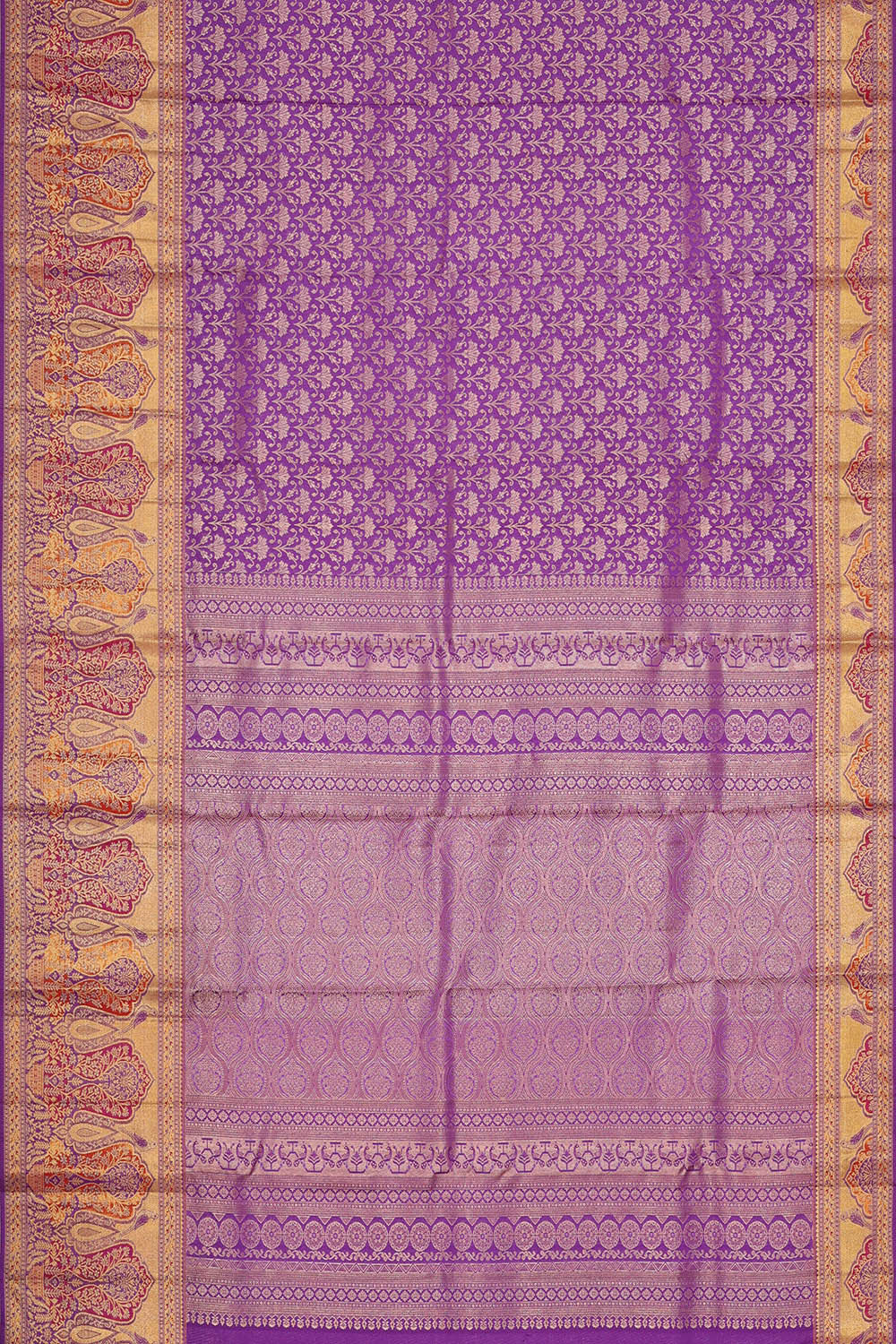 Image of Kanchipattu Dark Lavender Brocade Saree