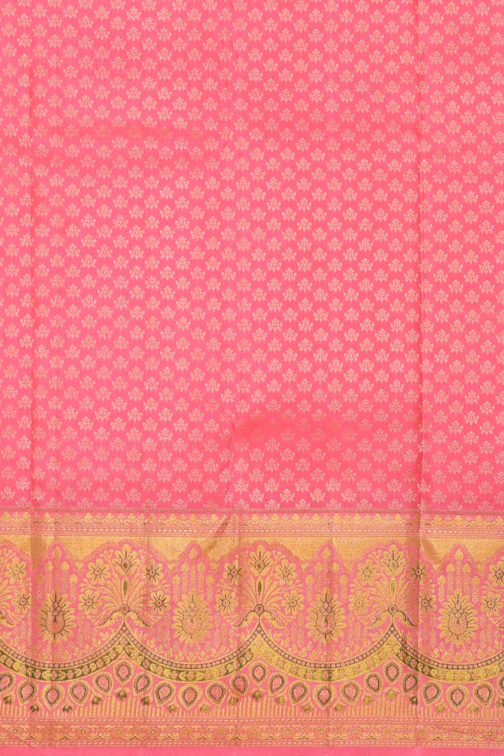Image of Kanchipattu Peach Pink Brocade Saree