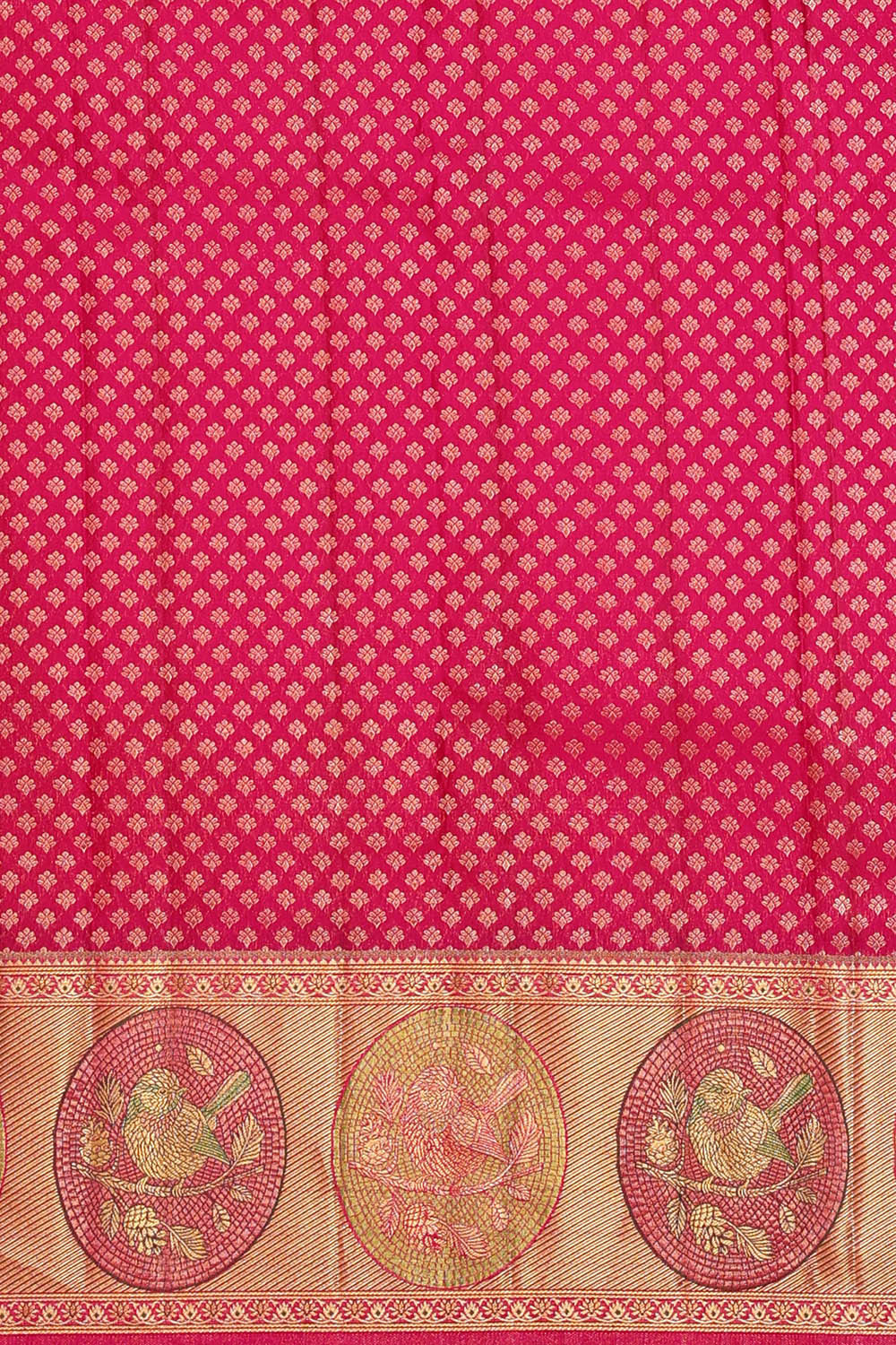 Kanchipattu Rani Pink Brocade Saree