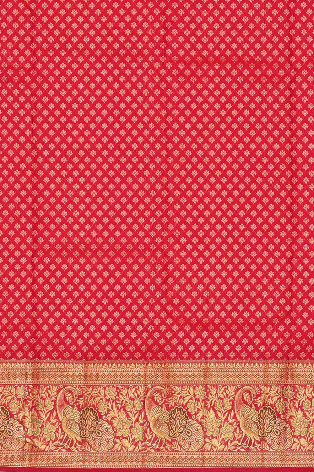 Image of Kanchipattu Pinkish Red Brocade Saree