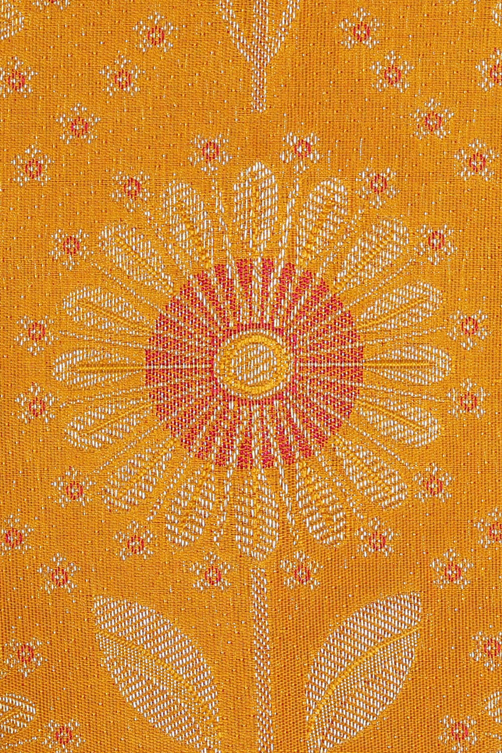 Image of Kanchipattu Mustard Yellow Brocade Saree