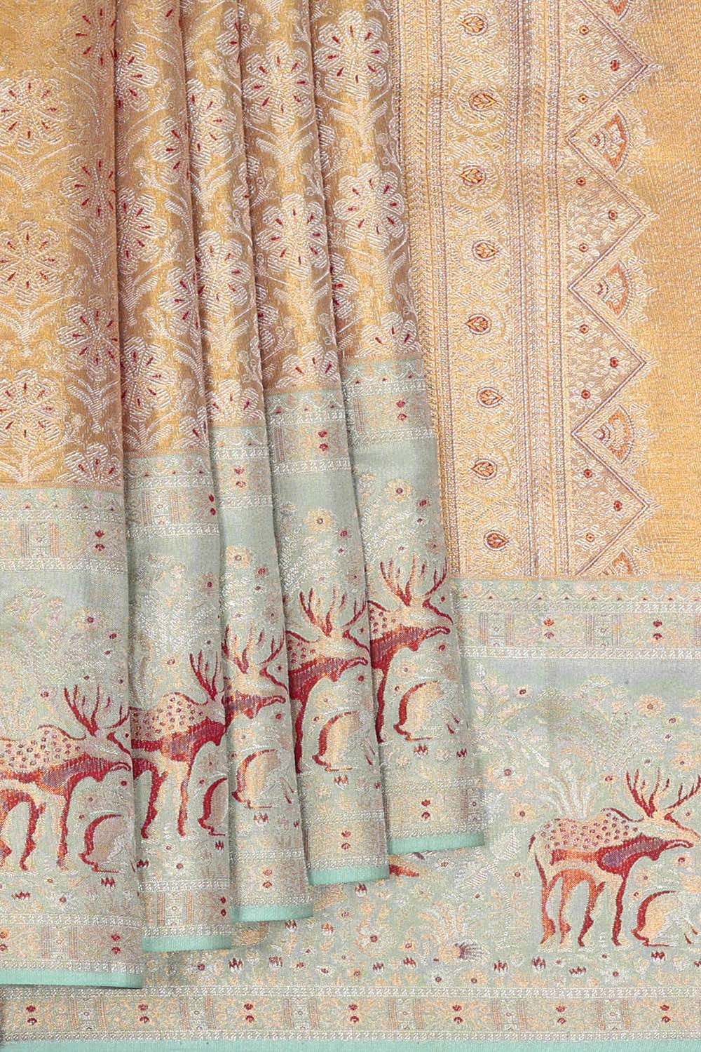 Image of Kanchipattu Gold Brocade Saree