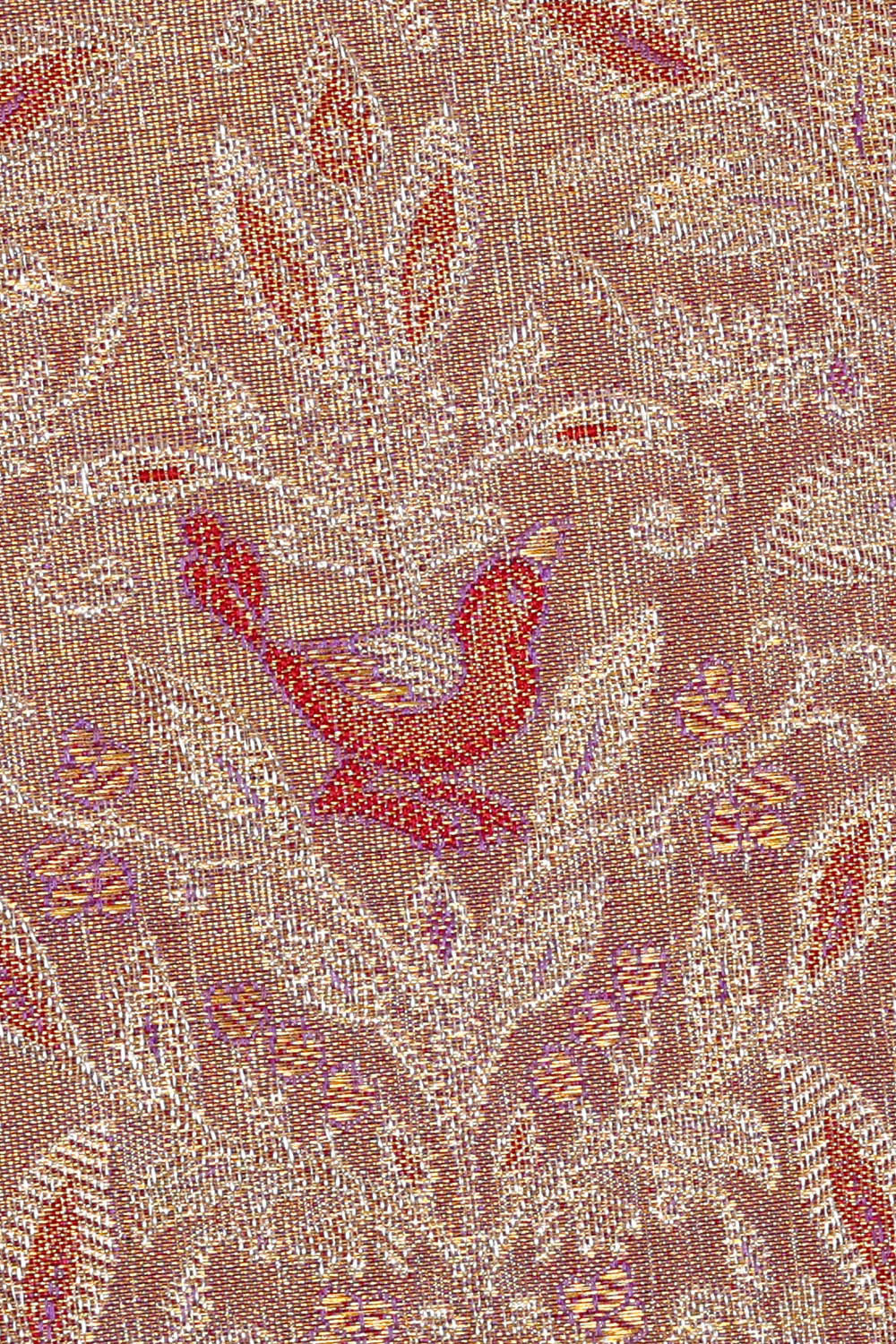 Image of Kanchipattu Golden Lavender Tissue Brocade Saree