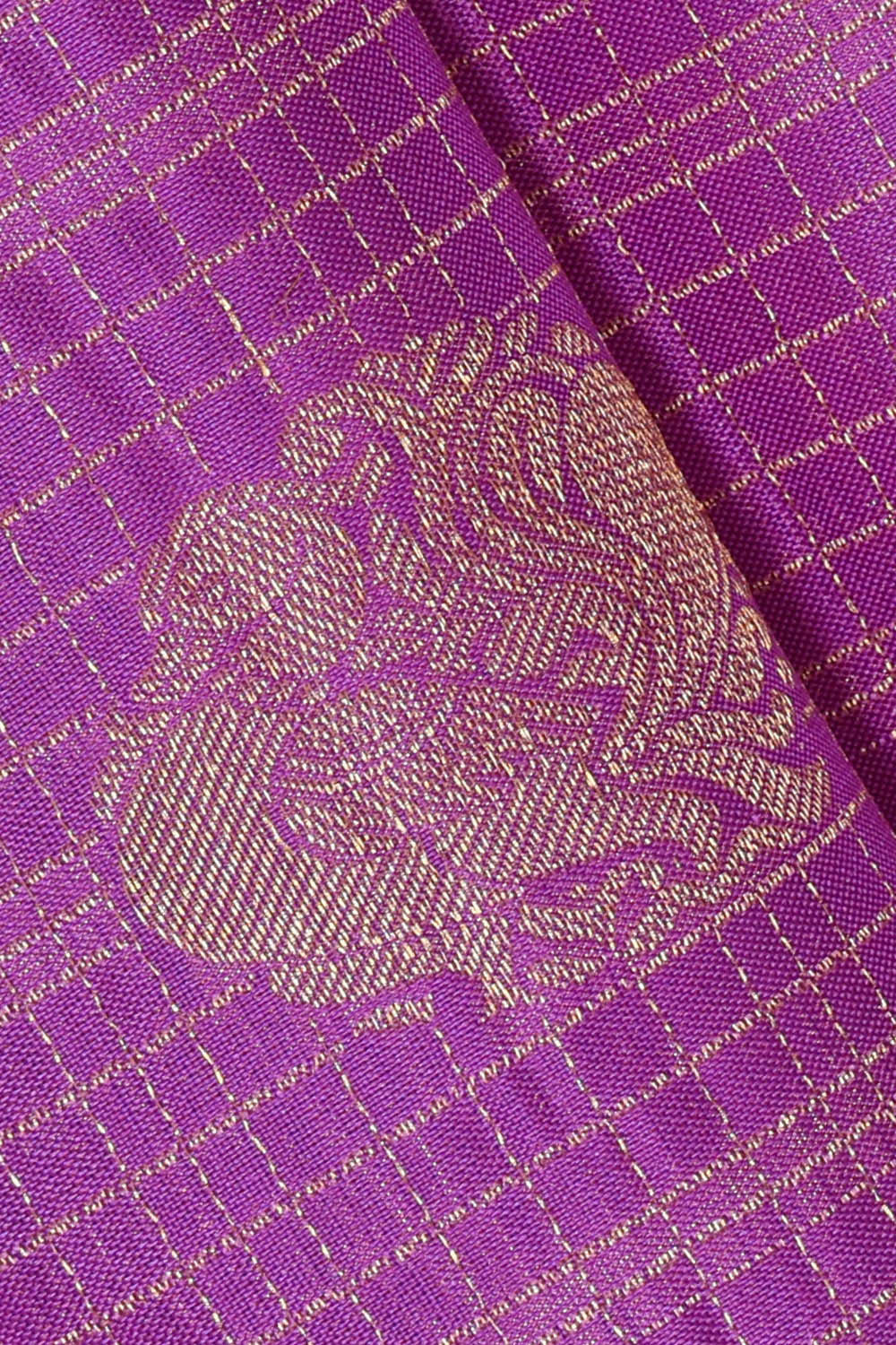 Kanchipattu Lavender Pink Brocade Saree