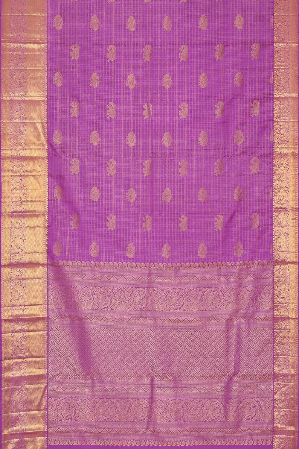 Image of Kanchipattu Lavender Pink Brocade Saree