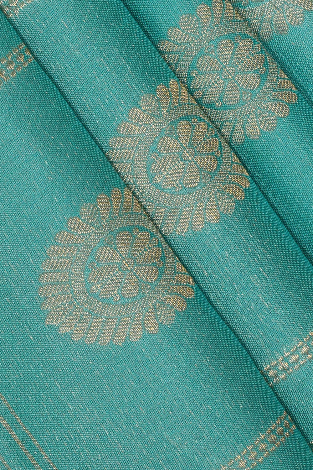 Image of Kanchipattu Sky Blue Brocade Saree