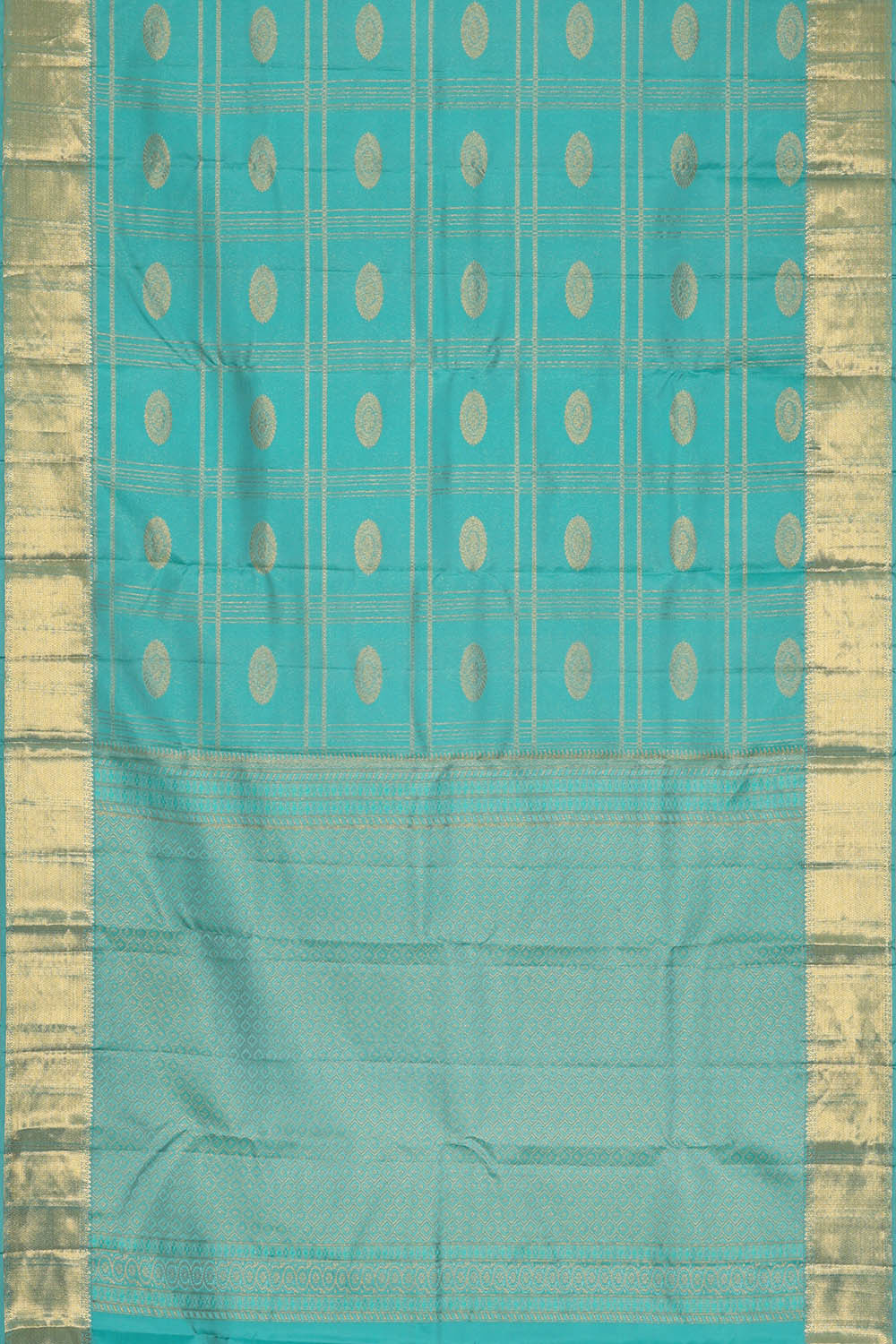 Kanchipattu Sky Blue Brocade Saree