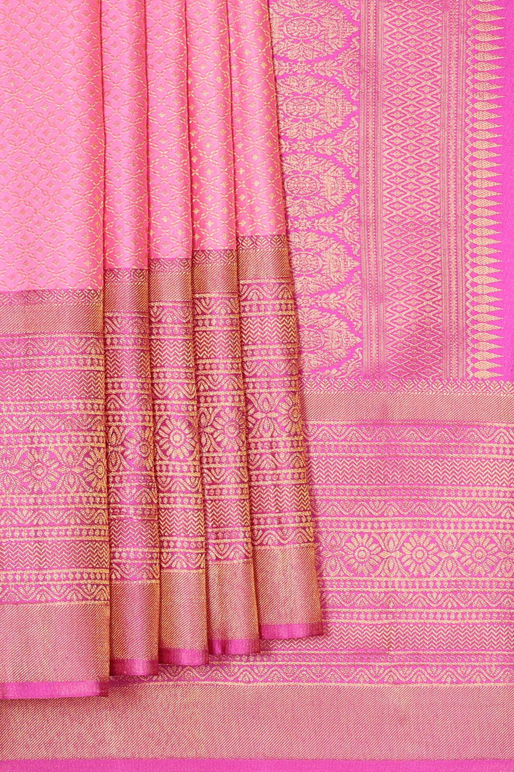 Image of Kanchipattu Light Pink Brocade Saree