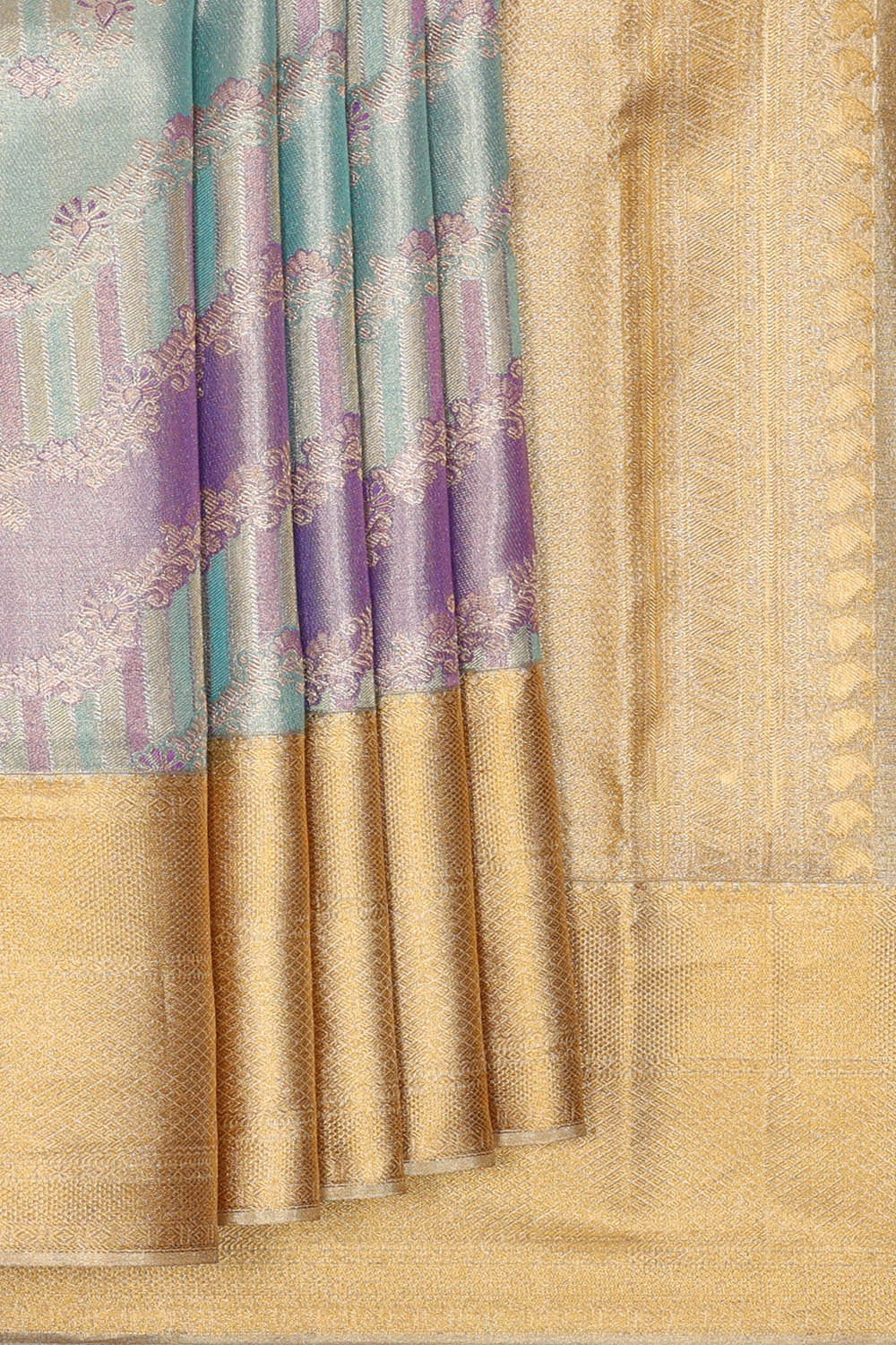 Image of Kanchipattu Multicolour Tissue Brocade Saree