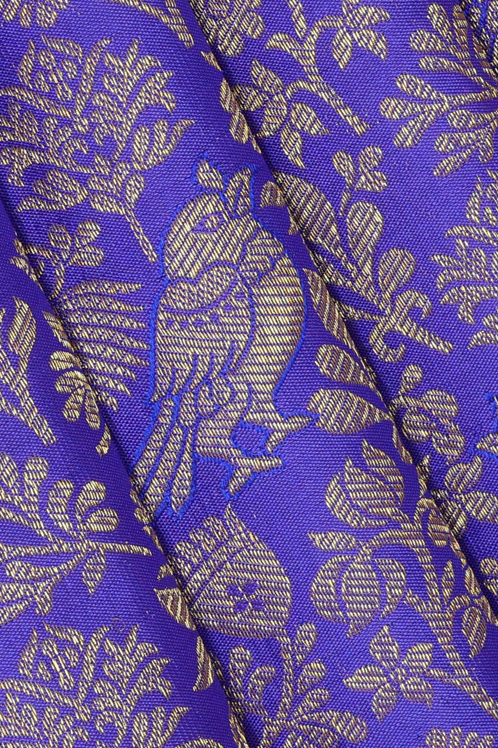 Image of Kanchipattu Royal Blue Brocade Saree