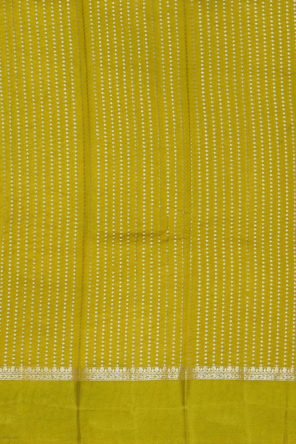 Image of Parrot Green Silk Saree