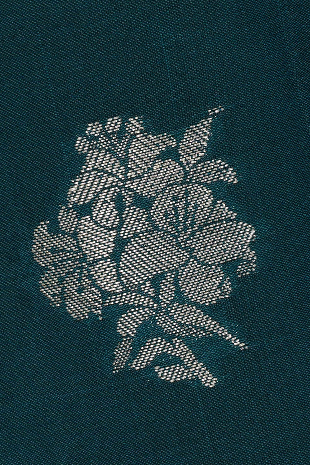 Image of Peacock Blue Silk Saree