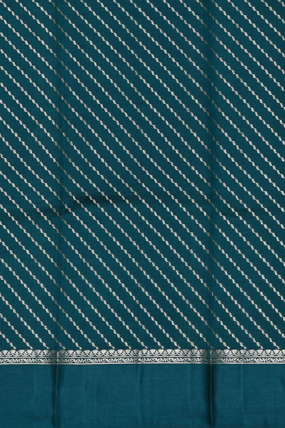 Image of Peacock Blue Silk Saree