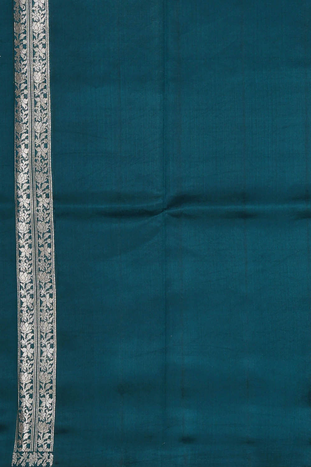 Image of Peacock Blue Silk Saree