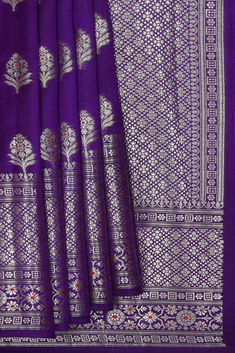Image of Purple Silk Saree