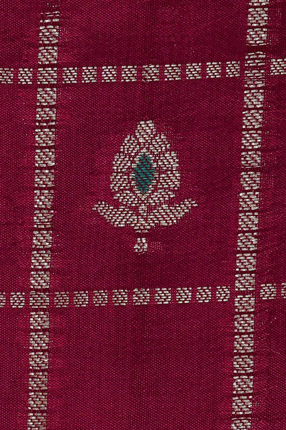 Image of Magenta Red Silk Saree