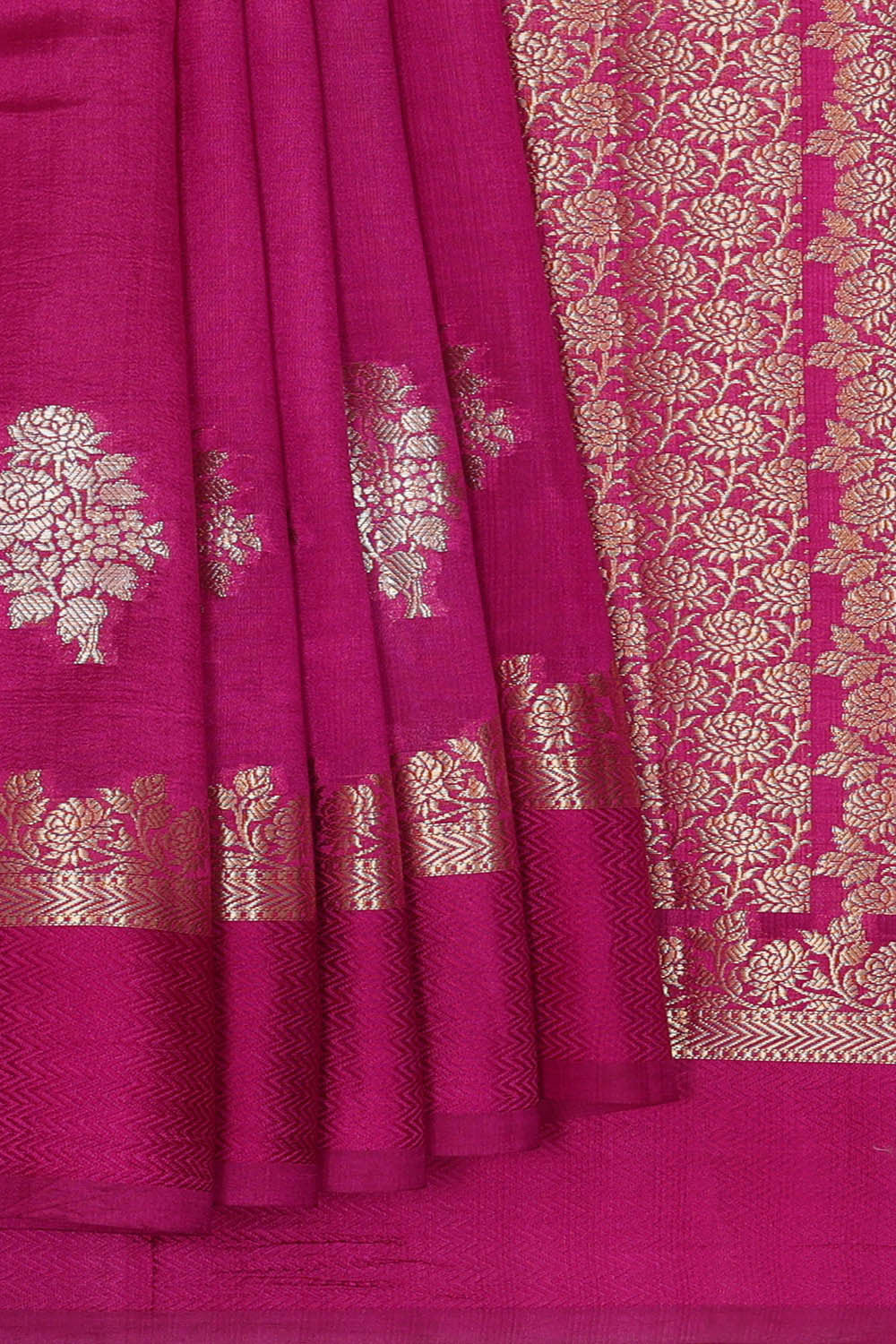 Image of Magenta Silk Saree
