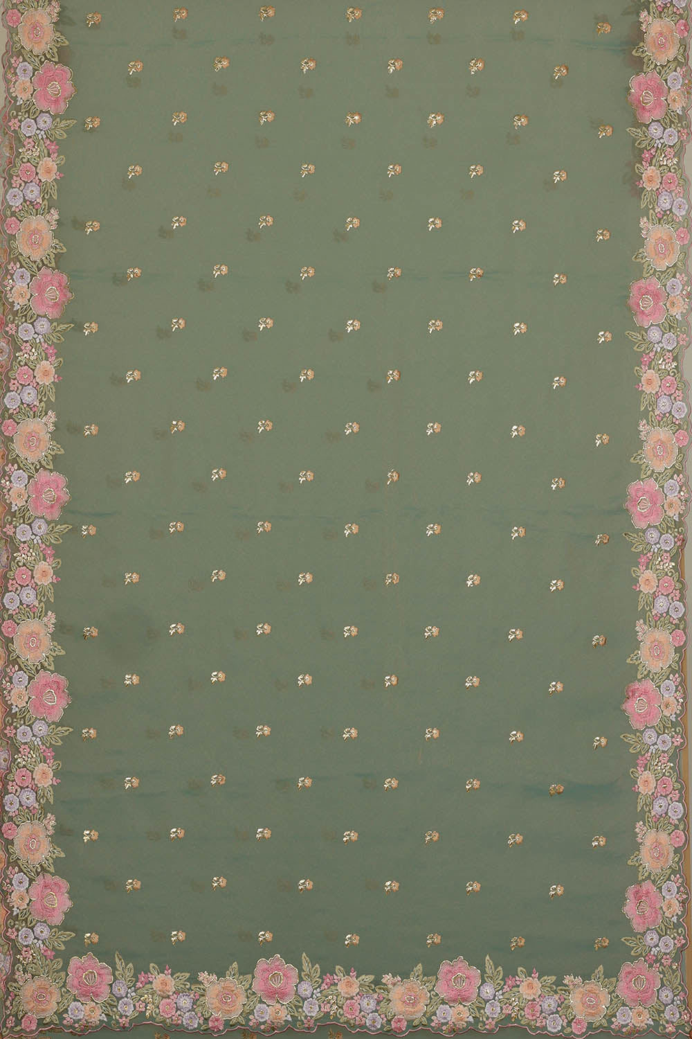 Image of Georgette Sea Green Saree