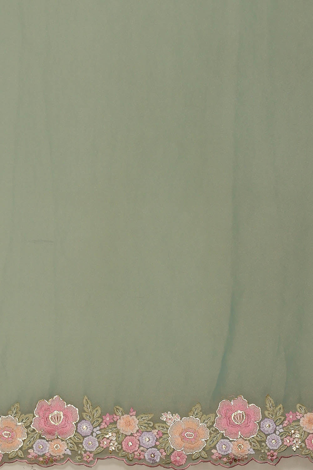 Image of Georgette Sea Green Saree